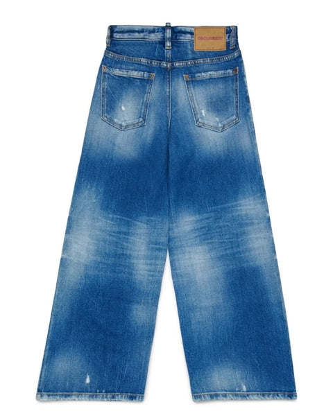Jeans in denim blu per bambina