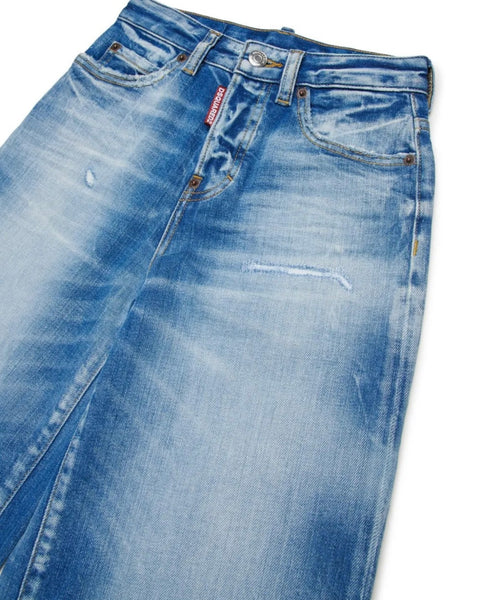 Jeans in denim blu per bambina