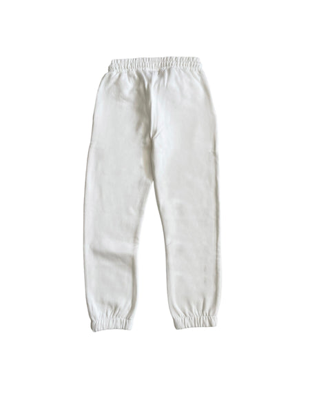 Pantalone in felpa panna con logo per bambino