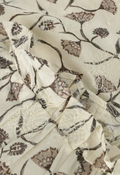 Short crema d'avena con stampa all over per neonata e bambina