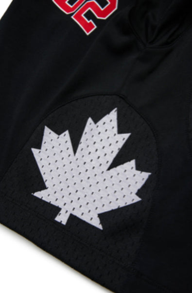 T-shirt cropped nera con logo per bambini