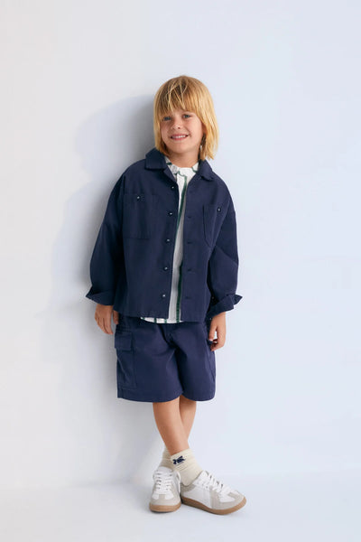 Bermuda cargo blu navy per bambino