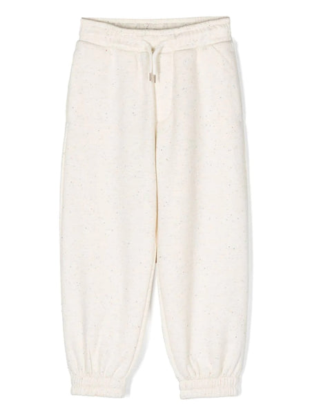 Pantalone in felpa beige per bambini