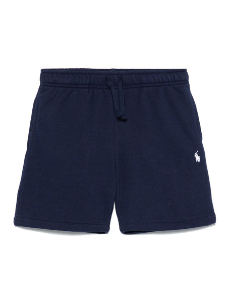 Short in felpa blu per neonato e bambino