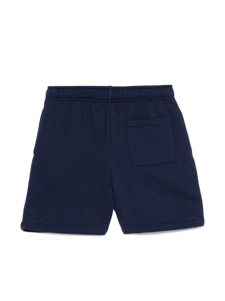 Short in felpa blu per neonato e bambino