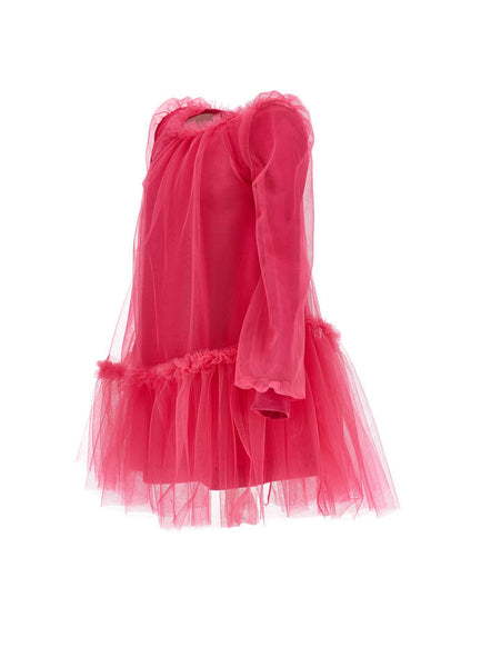 Abito in tulle fucsia per neonata e bambina