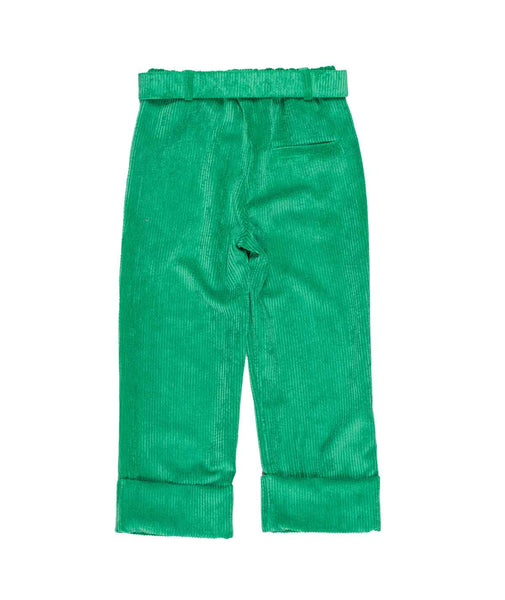 Pantalone verde in velluto a coste per bambina