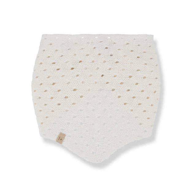 Bandana panna lavorata a maglia per neonata