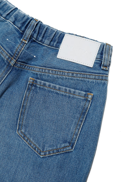 Jeans wide fit in denim blu per bambini