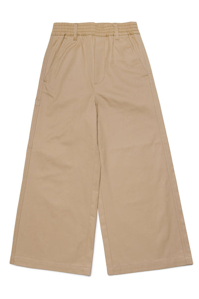 Pantaloni in twill beige per bambini