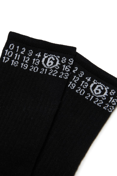 Calzino nero con logo per bambini