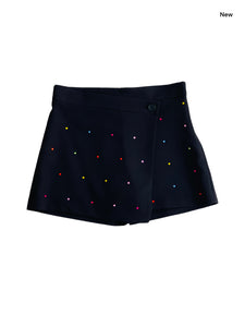 Short nero con strass per bambina