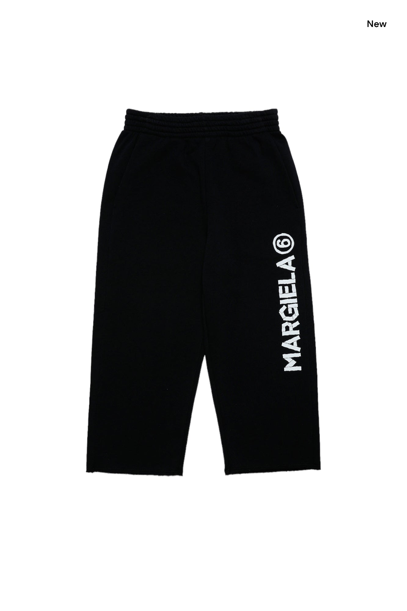 Pantalone nero in felpa con logo per bambini