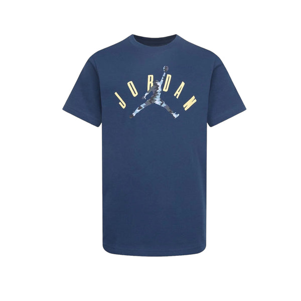 T-shirt ottanio con logo per bambino