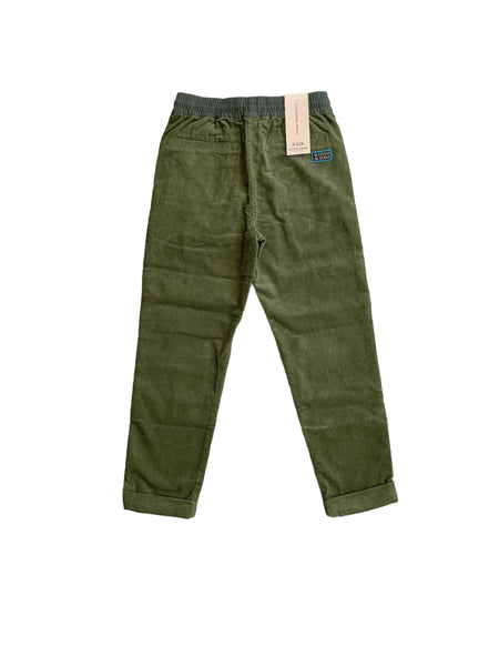 Pantalone in velluto a coste verde per bambino