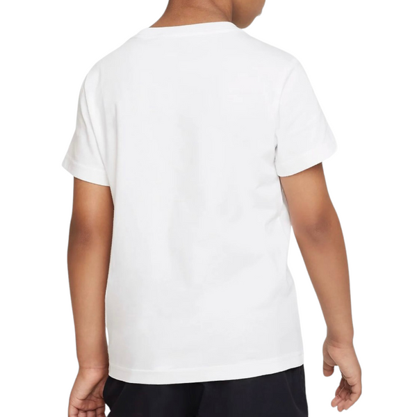 T-shirt bianca con logo per neonato e bambino