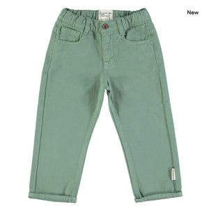 Jeans in denim verde per bambini