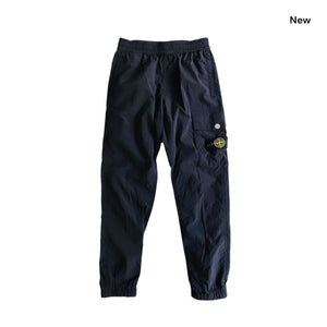 Pantalone tecnico nero con logo per bambino