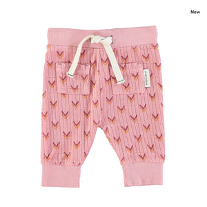 Pantalone rosa con stampa all over per neonata
