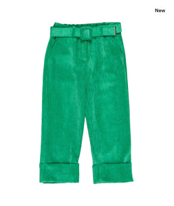 Pantalone verde in velluto a coste per bambina