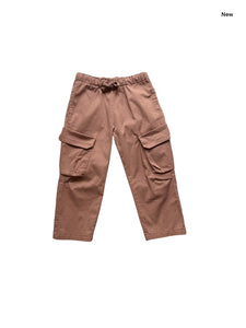 Pantalone cargo cacao per neonato e bambino