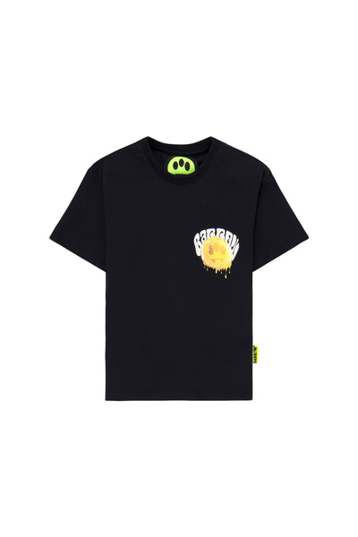 T-shirt nera con logo per bambini