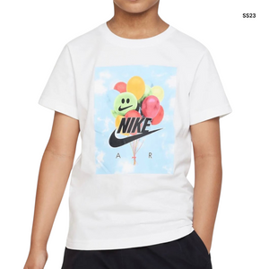 T-shirt bianca con logo per neonato e bambino