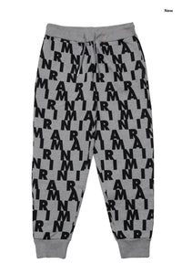 Pantalone grigio con logo per bambini
