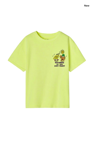 T-shirt giallo fluo per neonati e bambini
