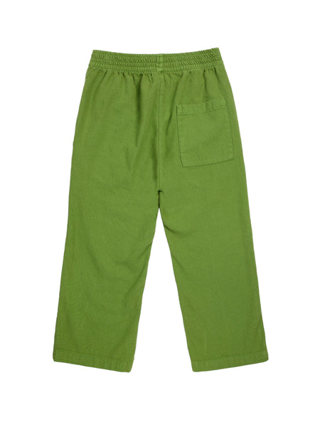 Pantalone verde con stampa logo per neonato e bambino