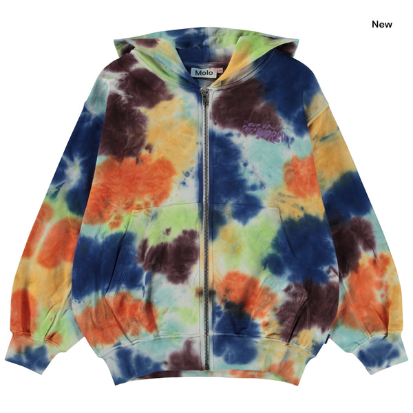 Felpa tye-dye con zip per bambini