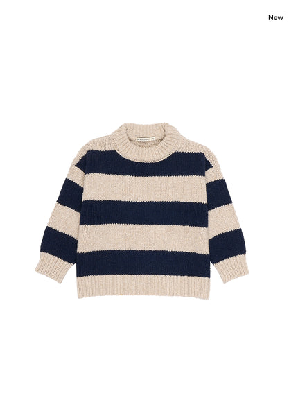 Maglione a righe corda e blu per bambini