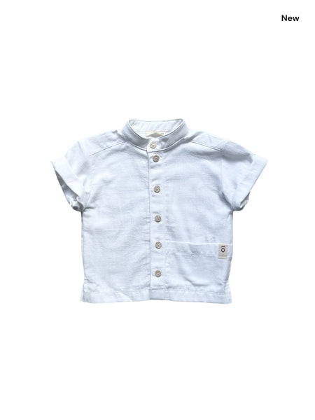 Camicia alla coreana bianca per neonato