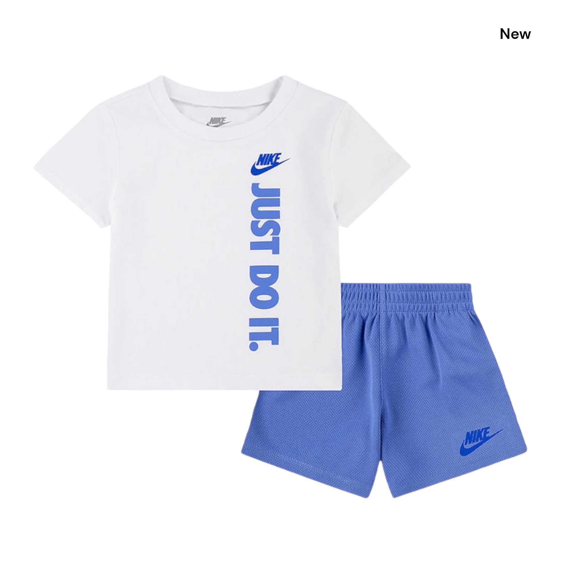 Completo t-shirt bianca + short avio per neonato