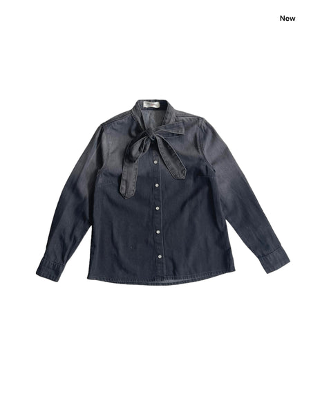 Camicia in denim grigio per bambina