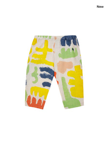 Pantalone con stampa multicolor all over per neonati