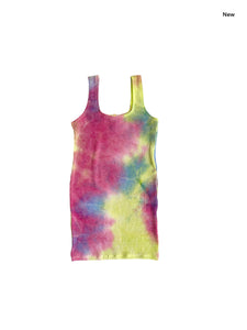 Vestito tie dye multicolor per bambina