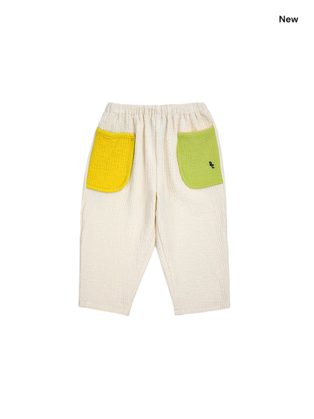 Pantalone con tasche multicor per neonati
