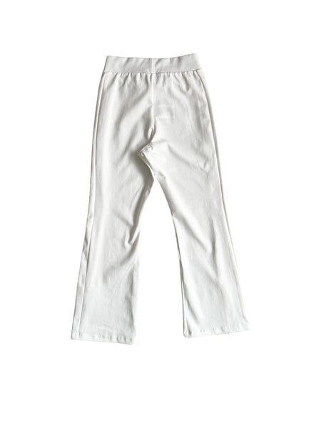 Pantalone bianco con logo per bambina
