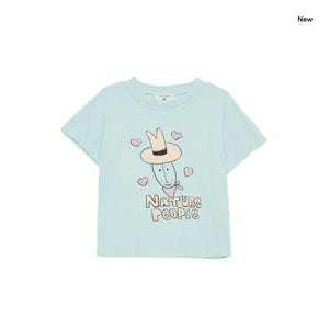 T-shirt menta con stampa per neonati e bambini