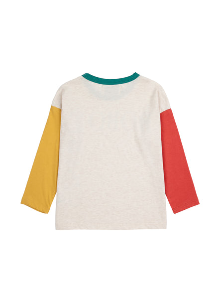 T-shirt multicolor con logo per neonato e bambino