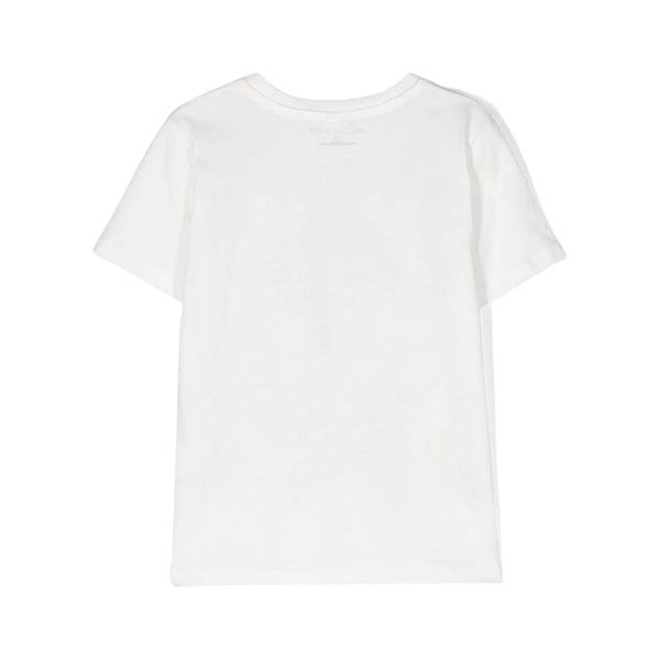 T-shirt bianca con stampa per bambina