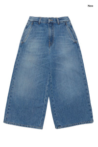 Jeans wide fit in denim blu per bambini