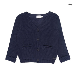 Cardigan in maglia blu per neonato