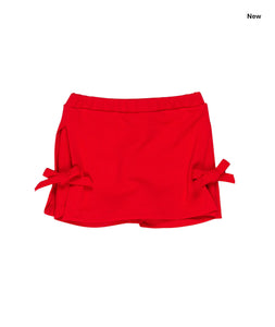 Gonna pantalone rossa per neonata e bambina