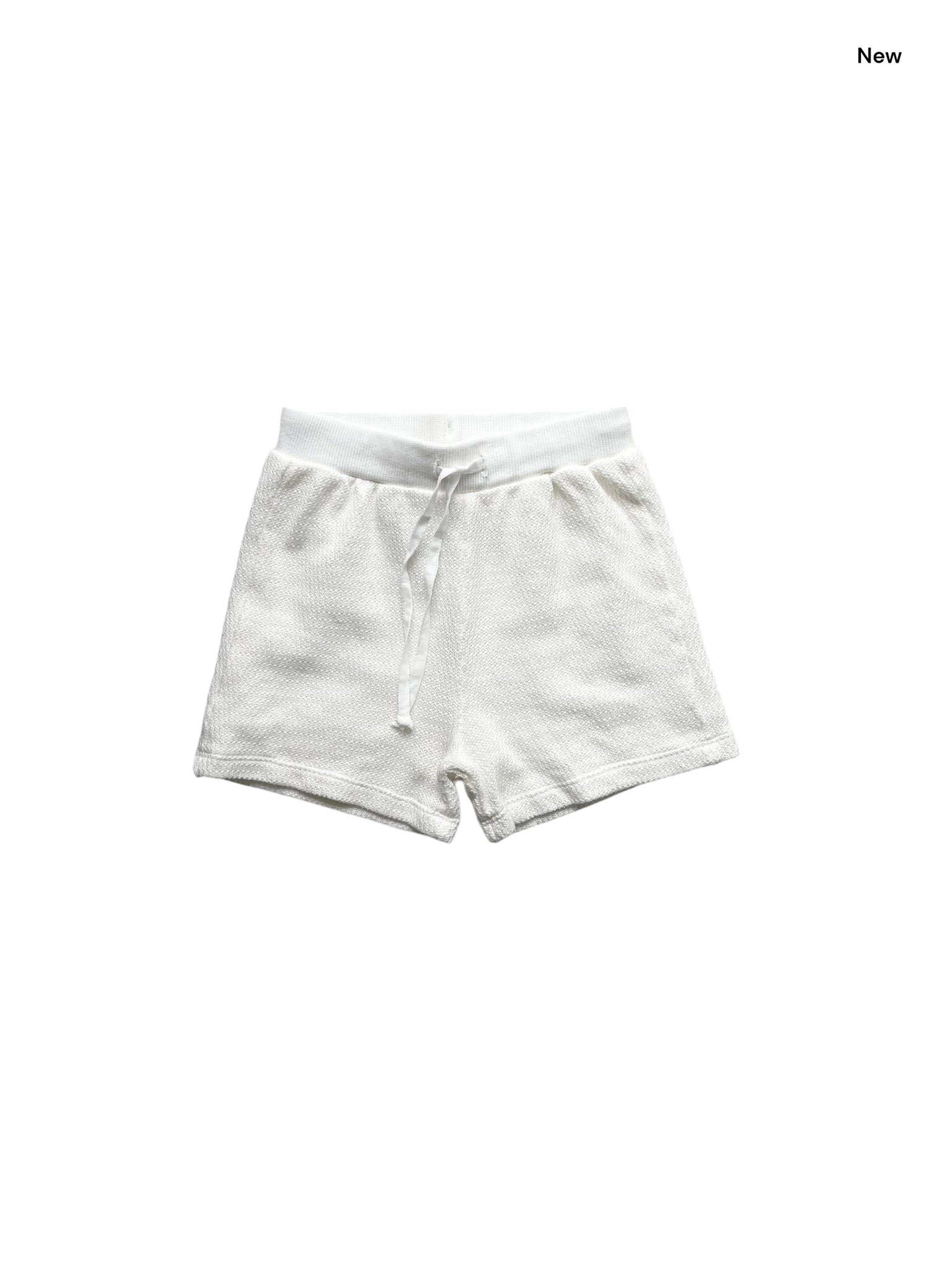 Short in maglia panna per neonata e bambina