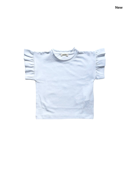 T-shirt bianca per neonata