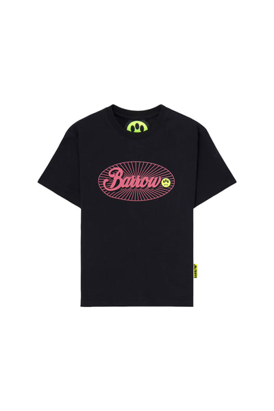 T-shirt nera con logo per bambini