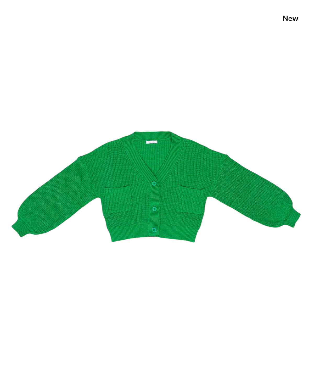 Cardigan cropped verde per bambina