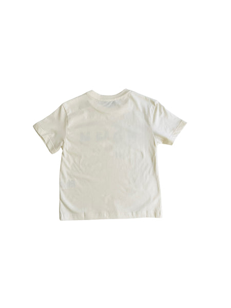 T-shirt crema con logo per bambini